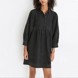 Women’s Madewell Babydoll black denim dress size S